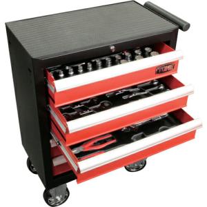 TONE 整備用工具セット ミニローラーキャビネットセット 間口615×奥行340×高さ835mm 52点セット  ( TCS4100 )｜orangetool