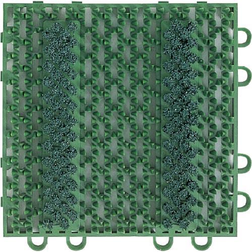 【SALE価格】コンドル エバック 屋外用マット ブラシハードマットYL 本駒 緑 ( F-117-...