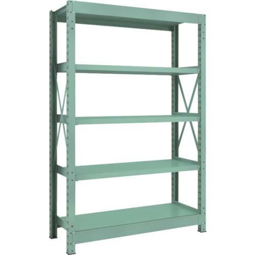 TRUSCO 中量ボルト式棚 R3型 W1200×D450×H1800 5段 単体 ( R3-645...