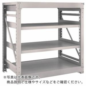 TRUSCO スチールラック M10型重量棚 1200X760XH1200 4段 単体 ネオグレー ( M10-4474 NG(ネオグレー) ) トラスコ中山(株)｜orangetool