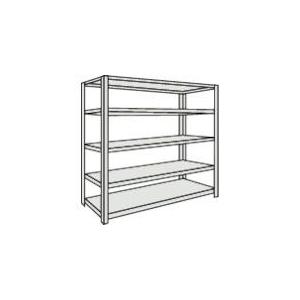 TRUSCO スチールラック M2型軽中量棚 1460X600XH1200 5段 単体 ネオグレー ...