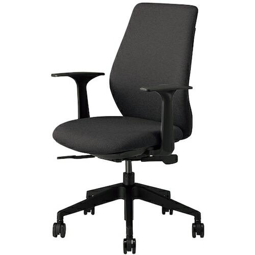 NAIKI ワークチェアー(肘付) NCE型/背・座:ダークグレー/布張り ( NCE513F-DG...