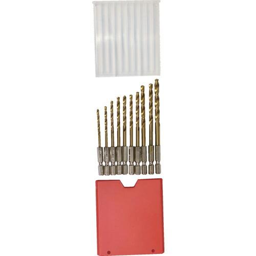 KIドリル 六角軸チタンコーティングドリルセット10本組 ( KTL-010 ) (株)ケイ・アイ・...