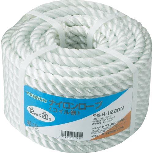TRUSCO ナイロンロープ 3つ打 線径12mmX長さ20m ( R-1220N )