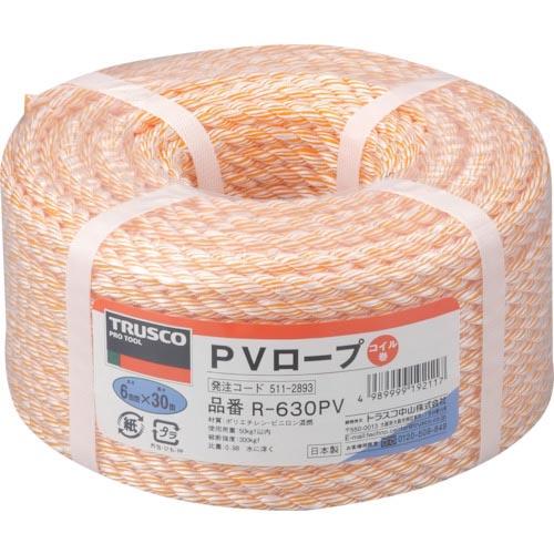 TRUSCO PVロープ 3つ打 線径6mmX長さ30m ( R-630PV )
