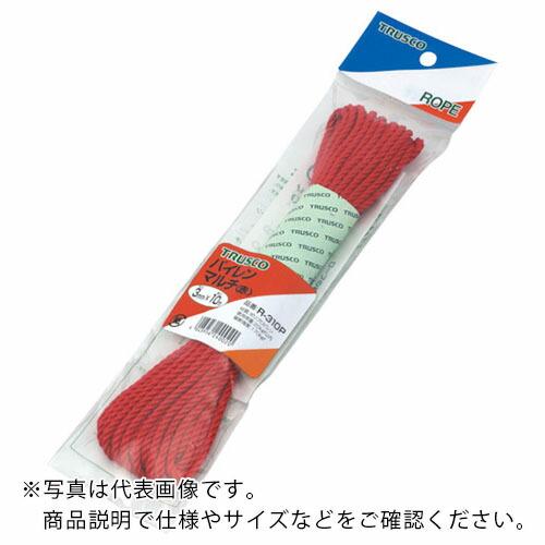 TRUSCO パイレンカラーロープ 3つ打 線径5mmX長さ10m 赤 ( R-510P R(5パイ...
