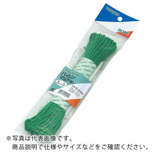 TRUSCO パイレンカラーロープ 3つ打 線径5mmX長さ10m 緑 ( R-510P GN(5パ...