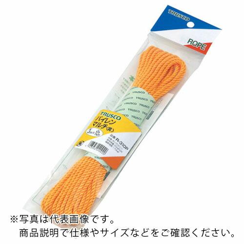 TRUSCO パイレンカラーロープ 3つ打 線径5mmX長さ10m 黄 ( R-510P Y(5パイ...