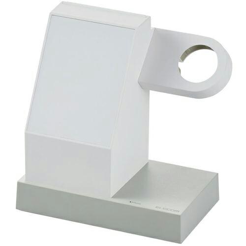 ELECOM ワイヤレス充電器 マグネット内蔵 7.5W スタンドタイプ ケーブル付 1.5m ホワ...