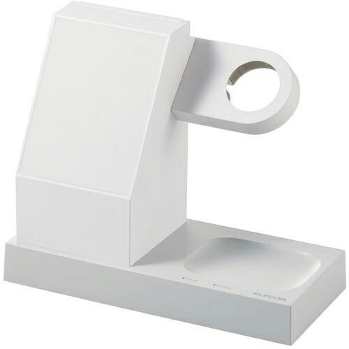 ELECOM ワイヤレス充電器 マグネット内蔵 7.5W+5W スタンドタイプ ケーブル付 1.5m...