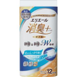 エリエール 消臭+トイレットティシューしっかり香る フレッシュクリアの香り 12R(ダブル) ( 823582 ) (株)EBS｜orangetool