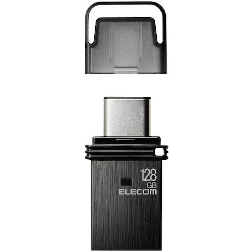 ELECOM USBメモリ USB3.2(Gen1) Type-C キャップ式 128GB ブラック...