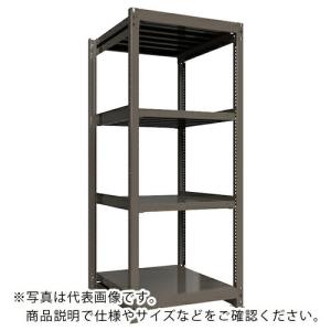 ICHIMAI 重量ボルトレスラック 段荷重1000Kg H2100×W900×D900 天地4段 単体グレー ( TH1000-739T4 ) HIKARI製作所(株) (メーカー取寄)｜orangetool