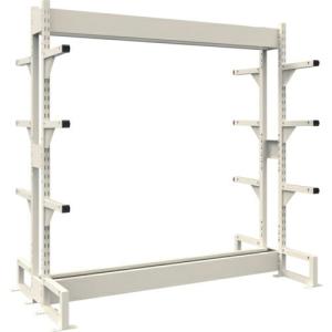 TRUSCO ボルトレス長尺保管棚M1.5 複式基本1800X450XH1800 4段 ( VRM1.5-6654W )｜orangetool