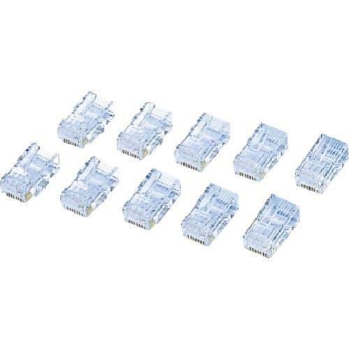 【SALE価格】ELECOM CAT6対応RJ45コネクタ 10個 ( LD-6RJ45T10 )