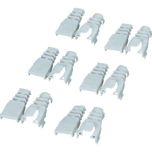 【SALE価格】ELECOM コネクタ保護カバー後付けタイプ/6個 ライトグレー ( LD-ABLG...