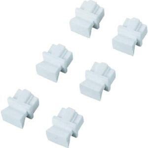 【SALE価格】ELECOM RJ45コネクタジャックほこりカバー6個 ホワイト ( LD-DUSTWH6 ) エレコム(株)｜orangetool