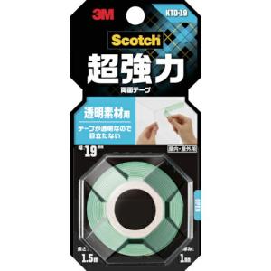 【SALE価格】3M スコッチ 超強力両面テープ 透明素材用 19mm×1.5m ( KTD-19 ) スリーエム ジャパン(株)ホームインプルーブメント販売部｜orangetool