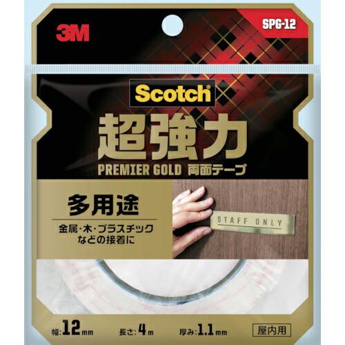 【SALE価格】3M スコッチ 超強力両面テープ プレミアゴールド 多用途 12mm×4m ( SP...