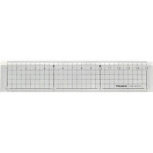TRUSCO アクリル定規 メタルガイド付き 15cm ( TAK-MG15 )