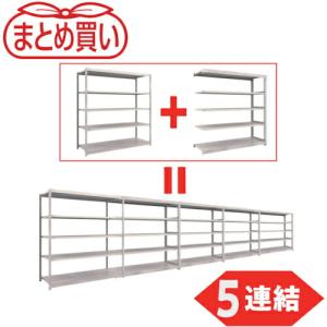 TRUSCO 【まとめ買い】スチールラック M1.5型軽中量棚 1760X595X1800 5段 ネオグレー 5連結 ( M1.5-6665-NG-5R )｜orangetool