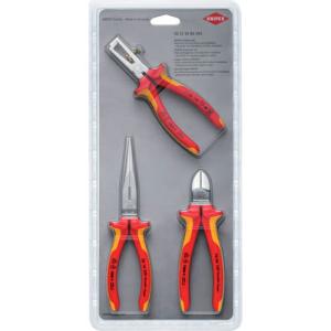 KNIPEX 絶縁工具3点セット(ワイヤーストリッパー・ニッパー・ペンチ) ( 003130BKV03 )｜orangetool