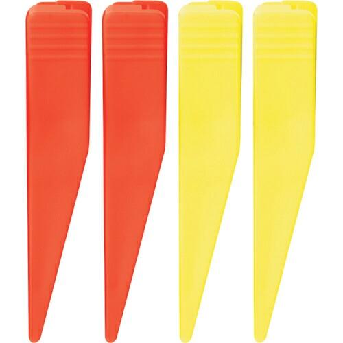 シンワ 標尺クリップ 巾60mm用 赤・黄 各2個入 ( 74192 ) シンワ測定(株)