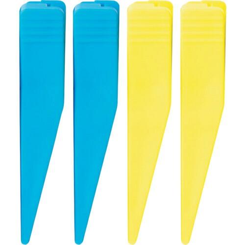 シンワ 標尺クリップ 巾60mm用 青・黄 各2個入 ( 74191 ) シンワ測定(株)