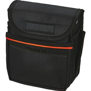 TRUSCO 小型腰袋2段 フタ付 ブラック ( TC52-A )｜orangetool