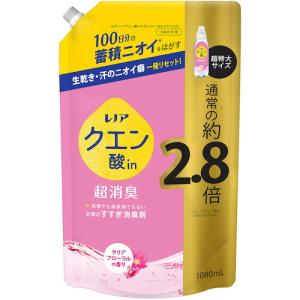 P&G レノア クエン酸in 超消臭 すすぎ消臭剤 クリアフローラル 超特大 詰め替え 1080mL ( 411607 )｜orangetool