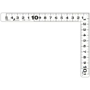 シンワ 曲尺平ぴた ホワイト 15×11cm 表裏同目 ( 11189 ) シンワ測定(株)｜orangetool