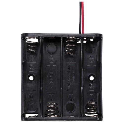タカチ リード線付電池ホルダー 単4×4 ( SN4-4 ) (株)タカチ電機工業 (メーカー取寄)