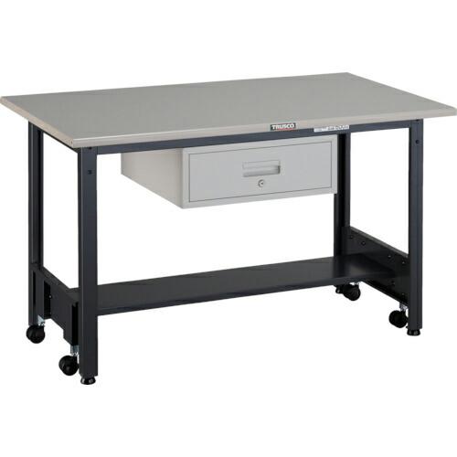 TRUSCO 中荷重作業台(500kg)CFW型 1200X750XH740 1段引出付 ダークグレ...