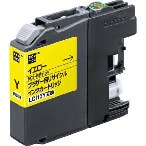 ecorica LC113Y互換リサイクルインクカートリッジ イエロー ( ECI-BR113Y ) (株)エコリカ (メーカー取寄)｜orangetool