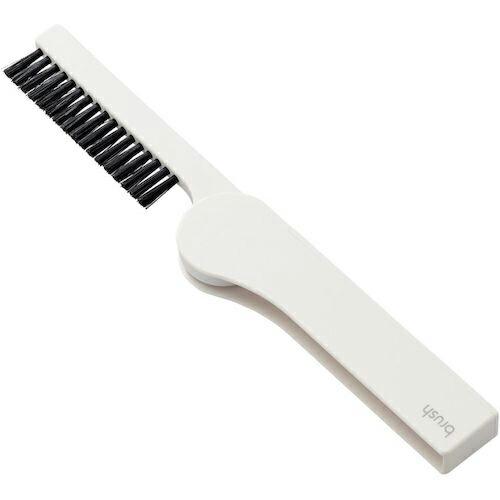 ELECOM クリーニングブラシ ピタット収納 折りたたみタイプ マグネット付 クールホワイト ( ...