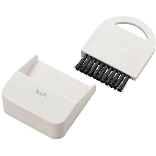 ELECOM クリーニングブラシ ピタット収納 ちりとり付 マグネット付 クールホワイト ( KBR...