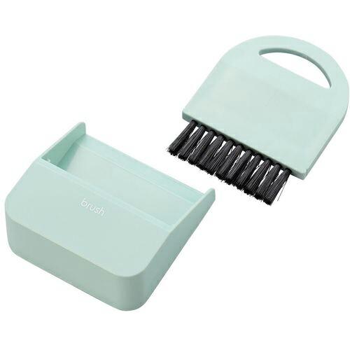 ELECOM クリーニングブラシ ピタット収納 ちりとり付 マグネット付 ブルーグリーン ( KBR...