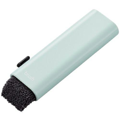 ELECOM クリーニングブラシ&amp;クロス コンパクト収納タイプ 2way ブルーグリーン ( KBR...