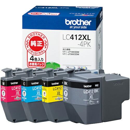 brother  インクカートリッジ 4色パック(大容量) ( LC412XL-4PK ) ブラザー...