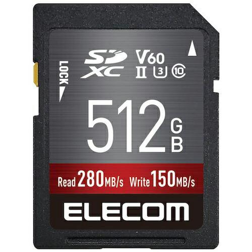 ELECOM SDXCカード データ復旧サービス付 UHS-II V60 512GB ( MF-FS...