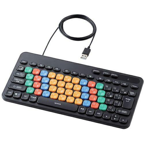 ELECOM パソコン学習用キーボード 有線 メンブレン式 ミニサイズ 抗菌 ブラック ( TK-F...