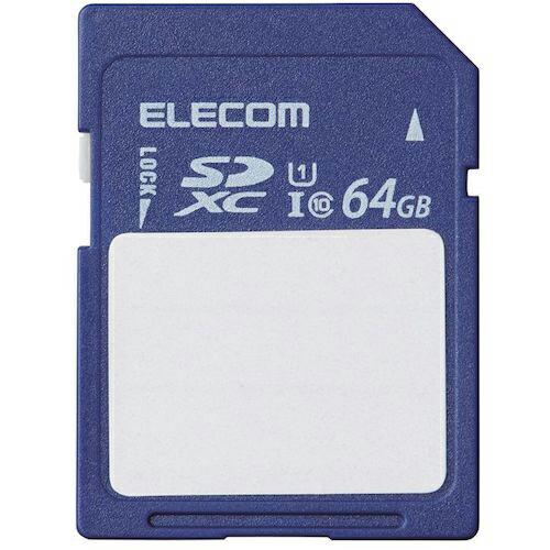 ELECOM SDXCカード 保存内容が書ける ケース付 UHS-I 80MB/s 64GB ( M...