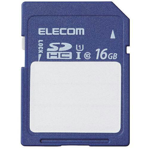 ELECOM SDHCカード 保存内容が書ける ケース付 UHS-I 80MB/s 16GB ( M...