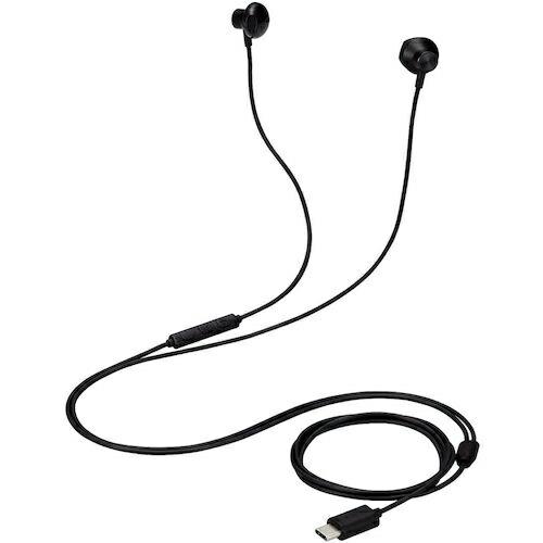 ELECOM イヤホン USB Type-C デジタル式 セミオープン 14.2mmドライバ ブラッ...