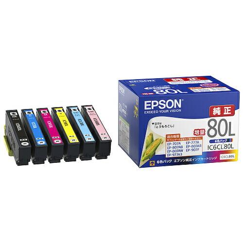 EPSON 純正インクカートリッジ EPSON IC80L ( IC6CL80L ) セイコーエプソ...