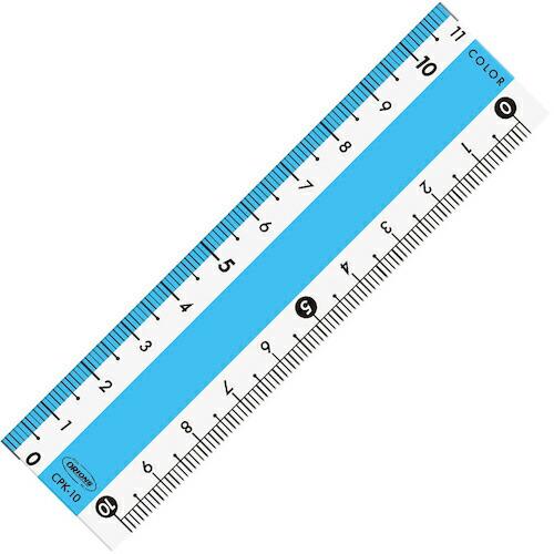 共栄プラスチック カラー直線定規 10cm ブルー  ( CPK-10-B ) 共栄プラスチック(株...