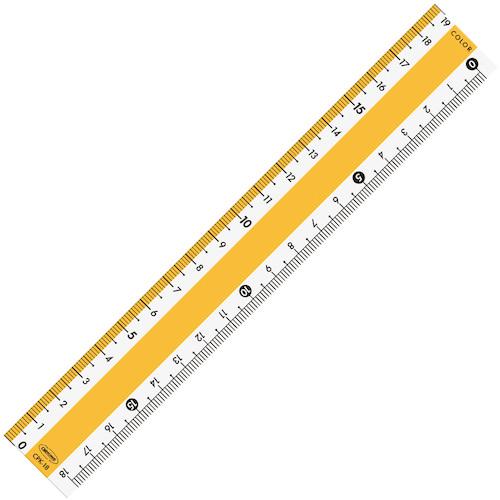 共栄プラスチック カラー直線定規 18cm イエロー ( CPK-18-Y )