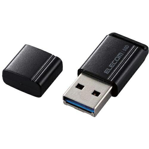 エレコム 外付けSSD ポータブル USB3.2(Gen1) 小型USBメモリ型 1TB ブラック ...