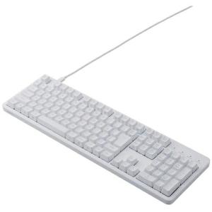 ELECOM メカニカルキーボード 有線 USB Type-C着脱式 フルサイズ 茶軸 ホワイト ( TK-MC50UKTWH )｜orangetool