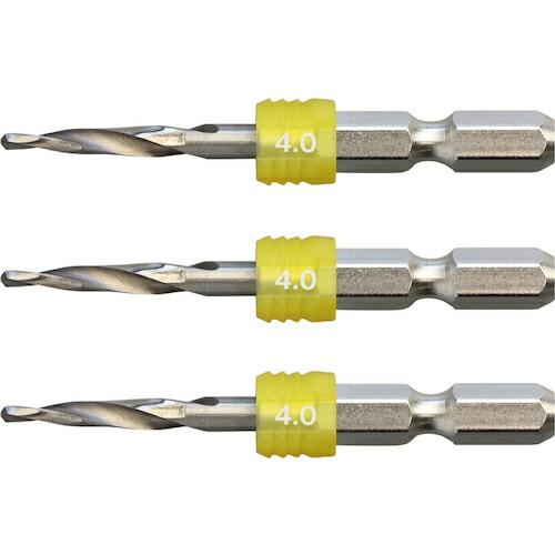 アネックス グリップ付下穴錐ショート 3本組 4mm ( AGKS3-040 )